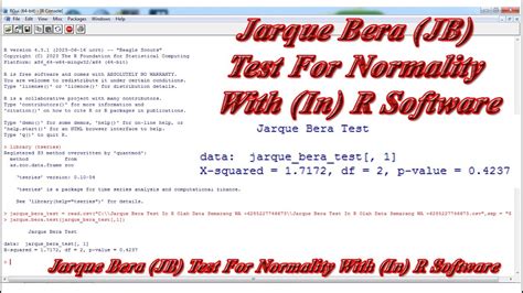 jarque bera test in r package|jarque bera test calculator.